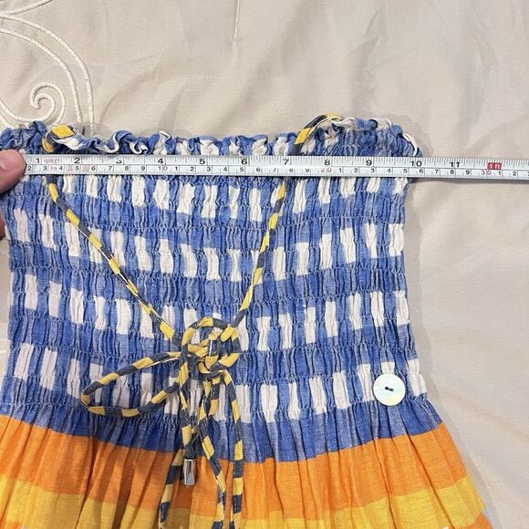 LFDL LA FABBRICA DEL LINO Linen Halter Maxi Dress Size Small Made in Italy - Picture 7 of 8